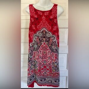 Nordstrom Max Studio Red Design, Lined Dress. Size Medium
